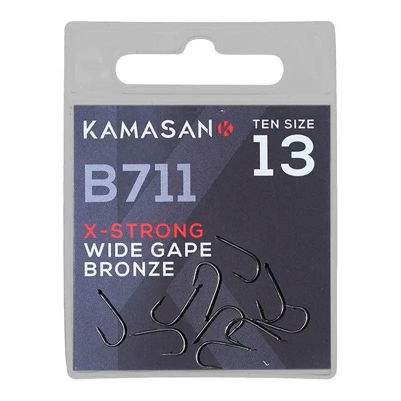 Kamasan B711 X Strong Wide Gape Bronze Spade Hooks